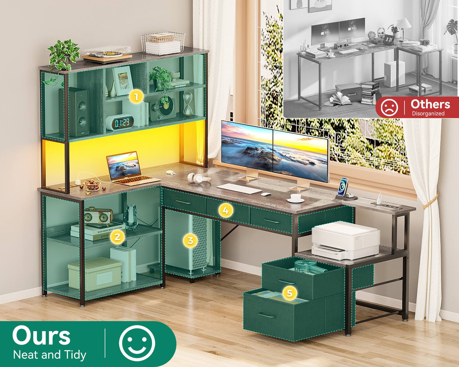 1. 01:29 0 | Others Disorganized 4 - adda .. - NE .
2. 2 3 5 Ours Neat and Tidy