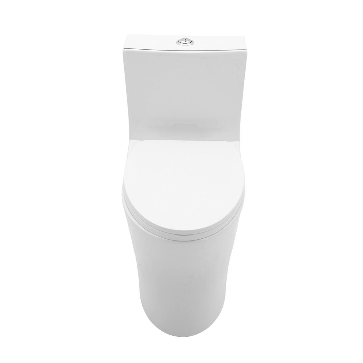 Alt View 6. Loheer - Loheer One Piece Ceramic Toilet, Dual Flush, Twelve Inch Rough In, Elongated Bowl - White.