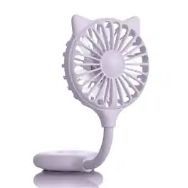 Zadro - Hands-Free Cat Ears Beauty Fan - Stylish Portable Cooling Solution - Lavender