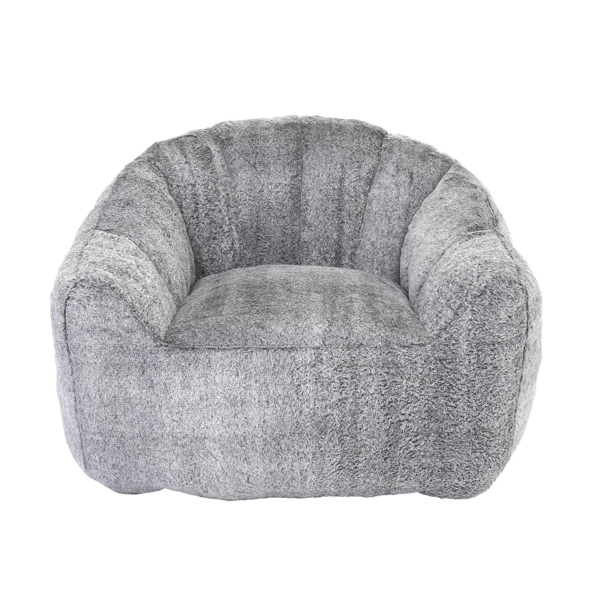 Alt View 5. GOODSILO - Bean Bag Sofa Chair with Armrests - Stuffed High-Density Foam, Lazy Comfy Chair for Adults & Kids - Dark Gray.