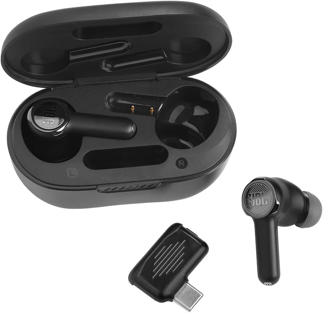 【美品】JBL Quantum TWS イヤフォン JBL Harman Quantum TWS True Adaptive Noise Cancelling Black