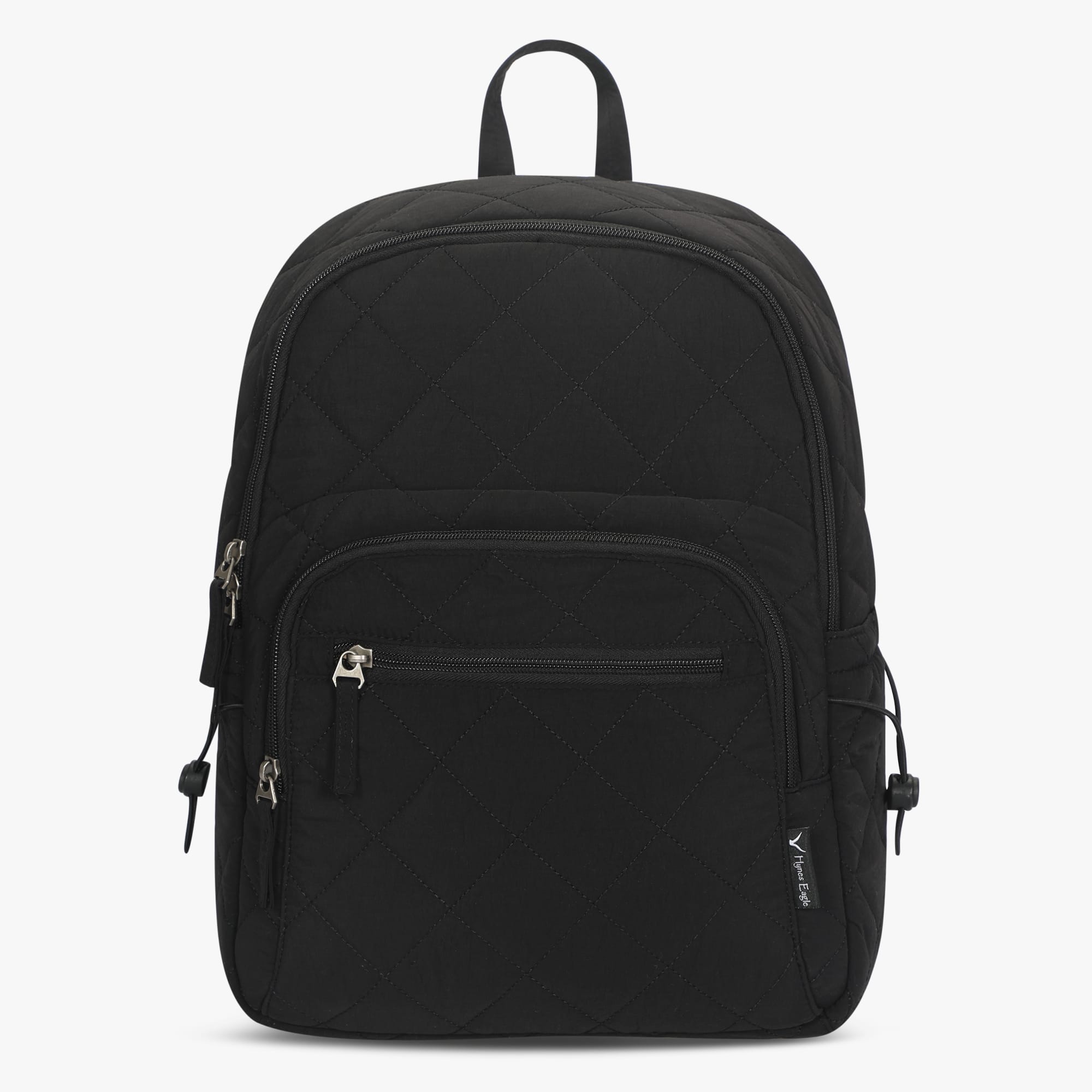 Hynes Eagle - Classic Quilted Laptop Backpack - Black