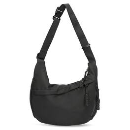 Unique Bargains - Arch Moon Crossbody Bag for Women Nylon Curved Purse Lightweight Dumpling Shoulder Bag for Travel Casual - Black
