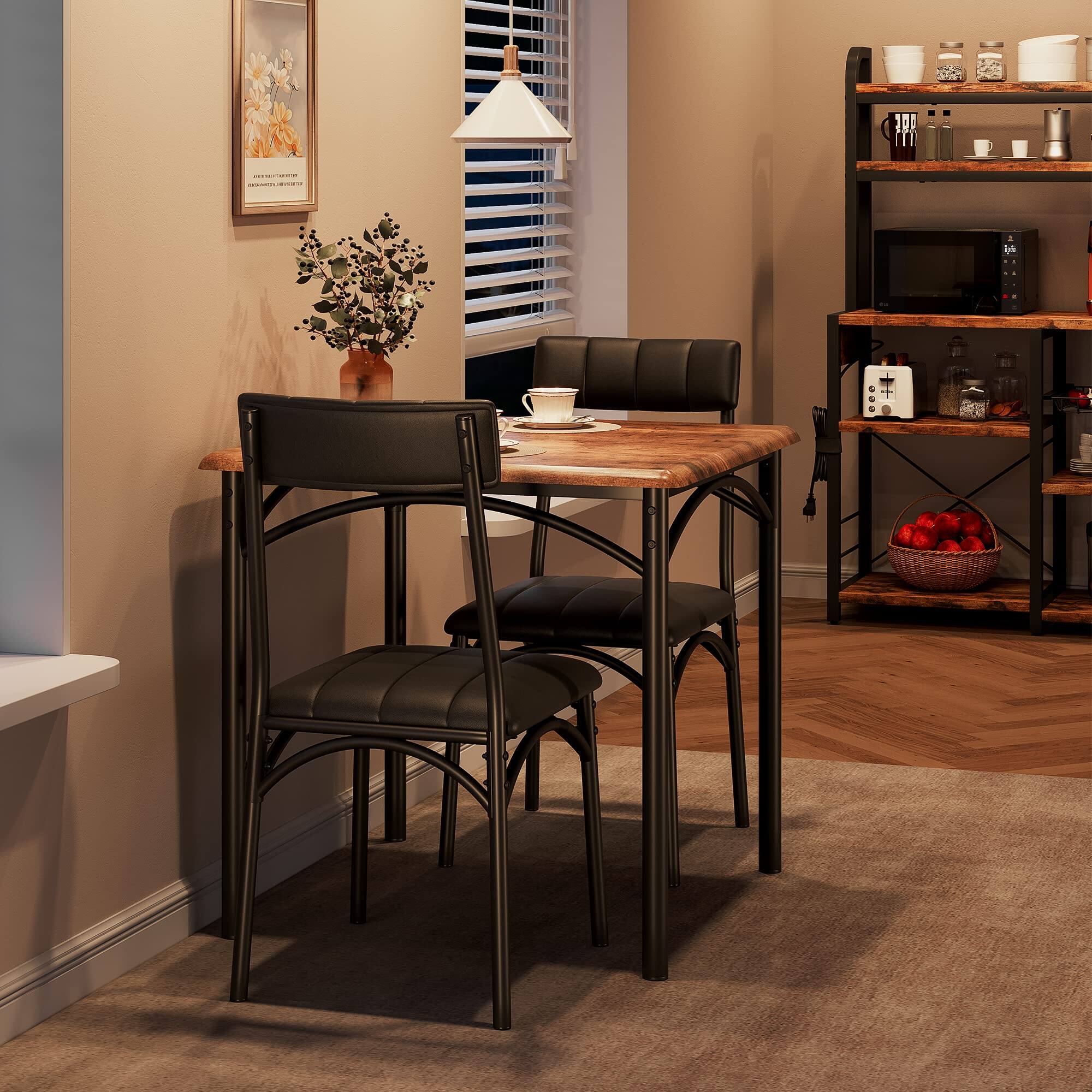 Alt View 1. Jojoka - Kitchen Table Small Dining Table Set for Dining Room, Home Office, Living Room - Multiple colors.