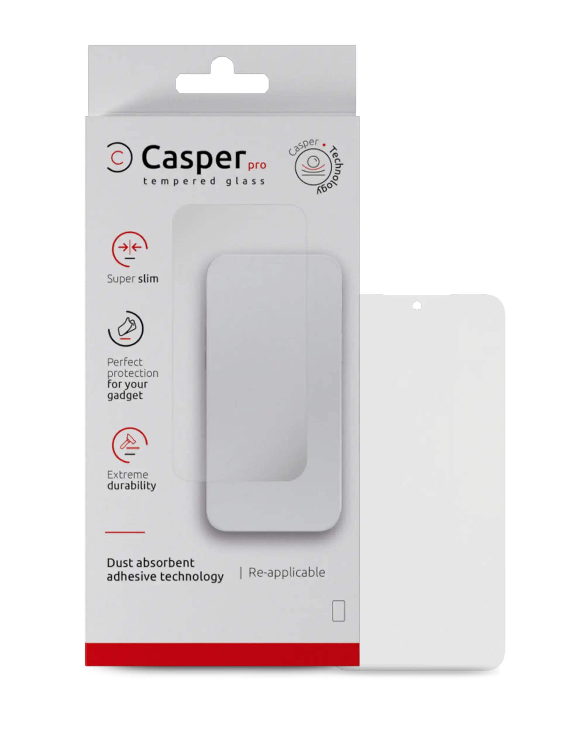 Casper - Pro Tempered Glass Screen Protector Compatible For Google Pixel 8 - Clear - Clear/Transparent