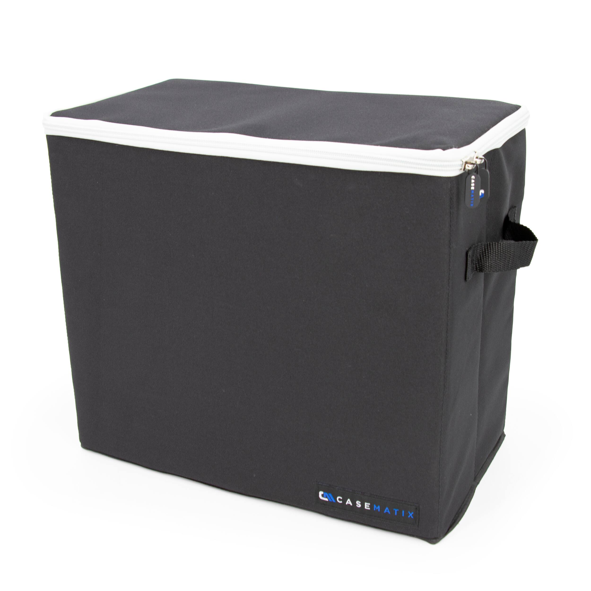 Alt View 4. CASEMATIX - Graded Comic Storage Bin Holds 28 CGC CBCS Slabs with Dividers, Zipper Lid & Carry Handles.