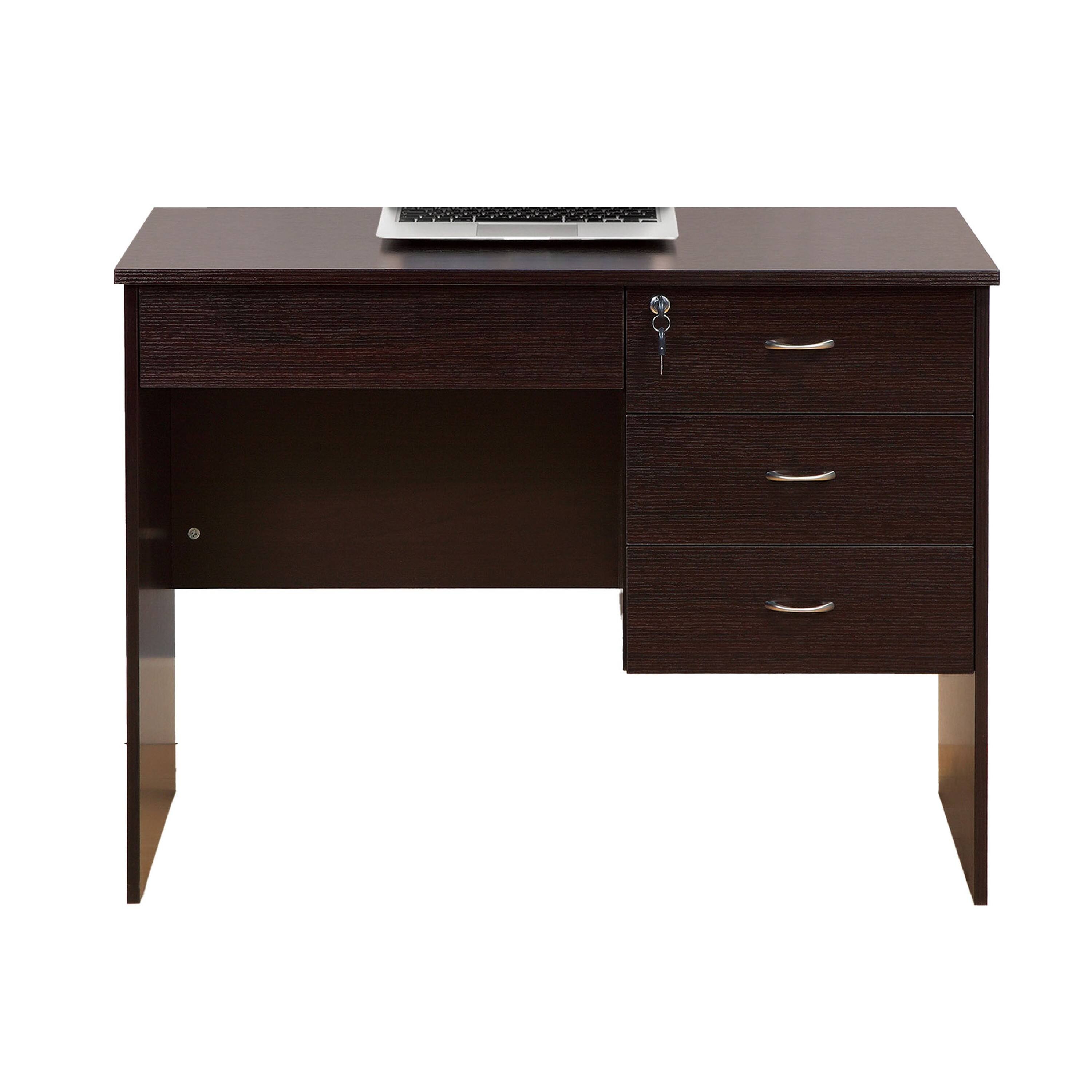 Front. Manhattan Lane - Sial Laptop Desk, 4 Drawers, 40 Inch, Red Cocoa Brown Composite Board - Red Cocoa Brown.