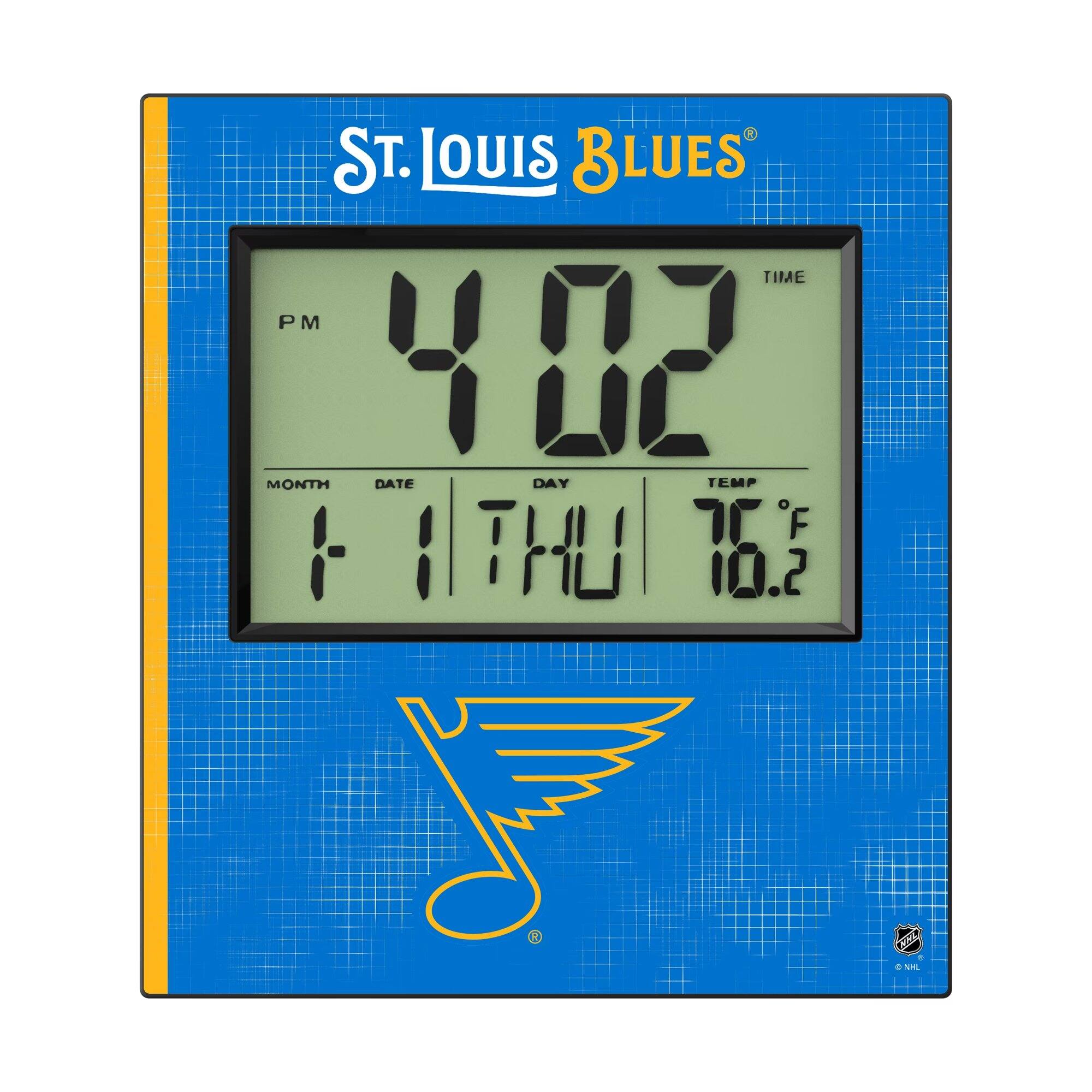 St. Louis Blues

PM 4:02

MONTH 1 DATE 11 DAY THU TEMP 76.2°F

TIME 10:2