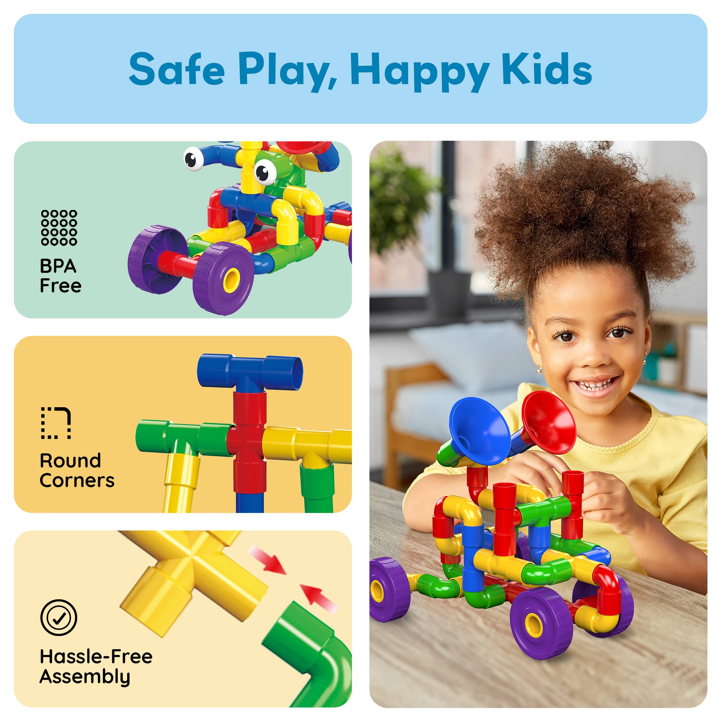 Safe Play, Happy Kids

- BPA Free
- Round Corners
- Hassle-Free Assembly