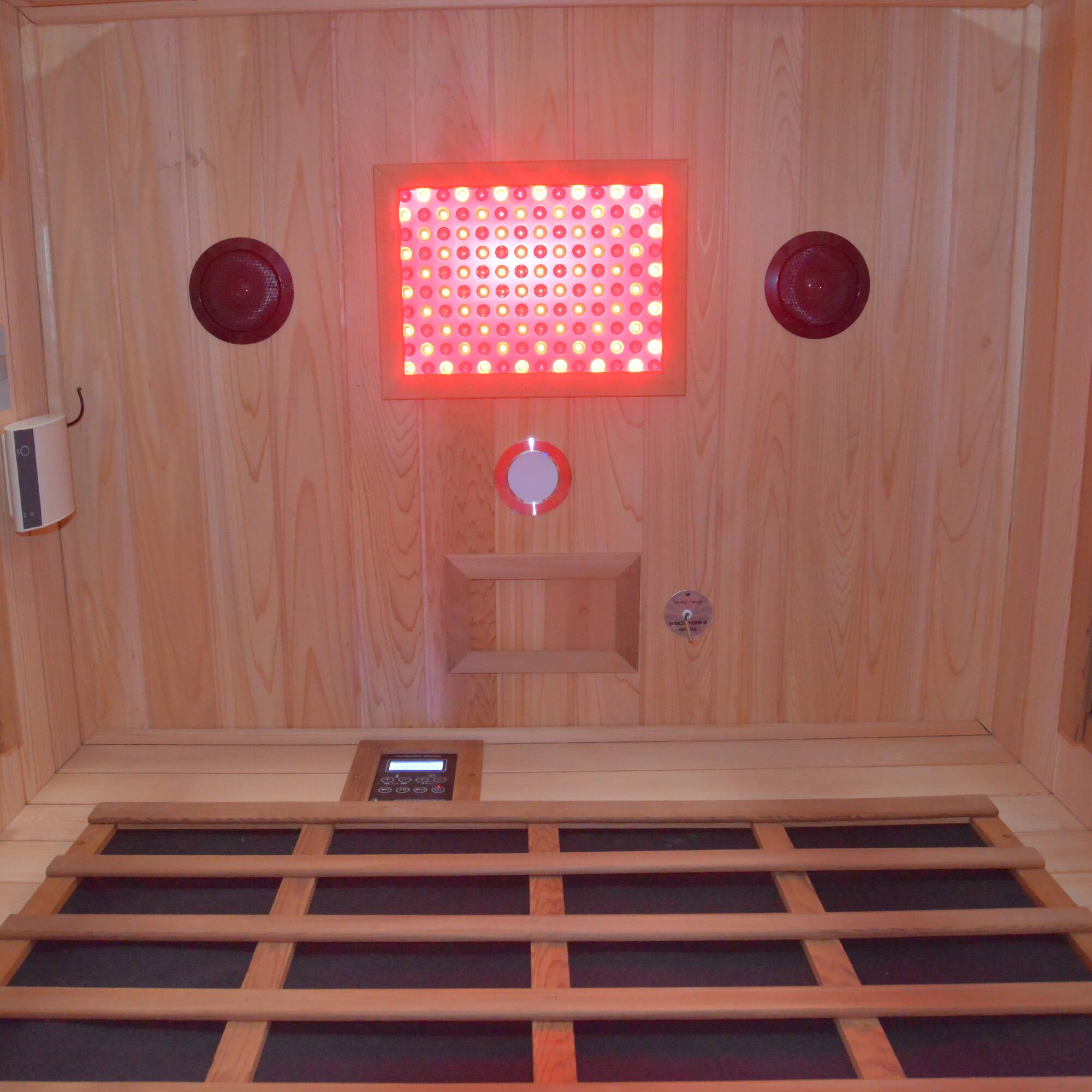 Back. Mondawe - Outdoor sauna room for 2 people - Ameican White Oak.