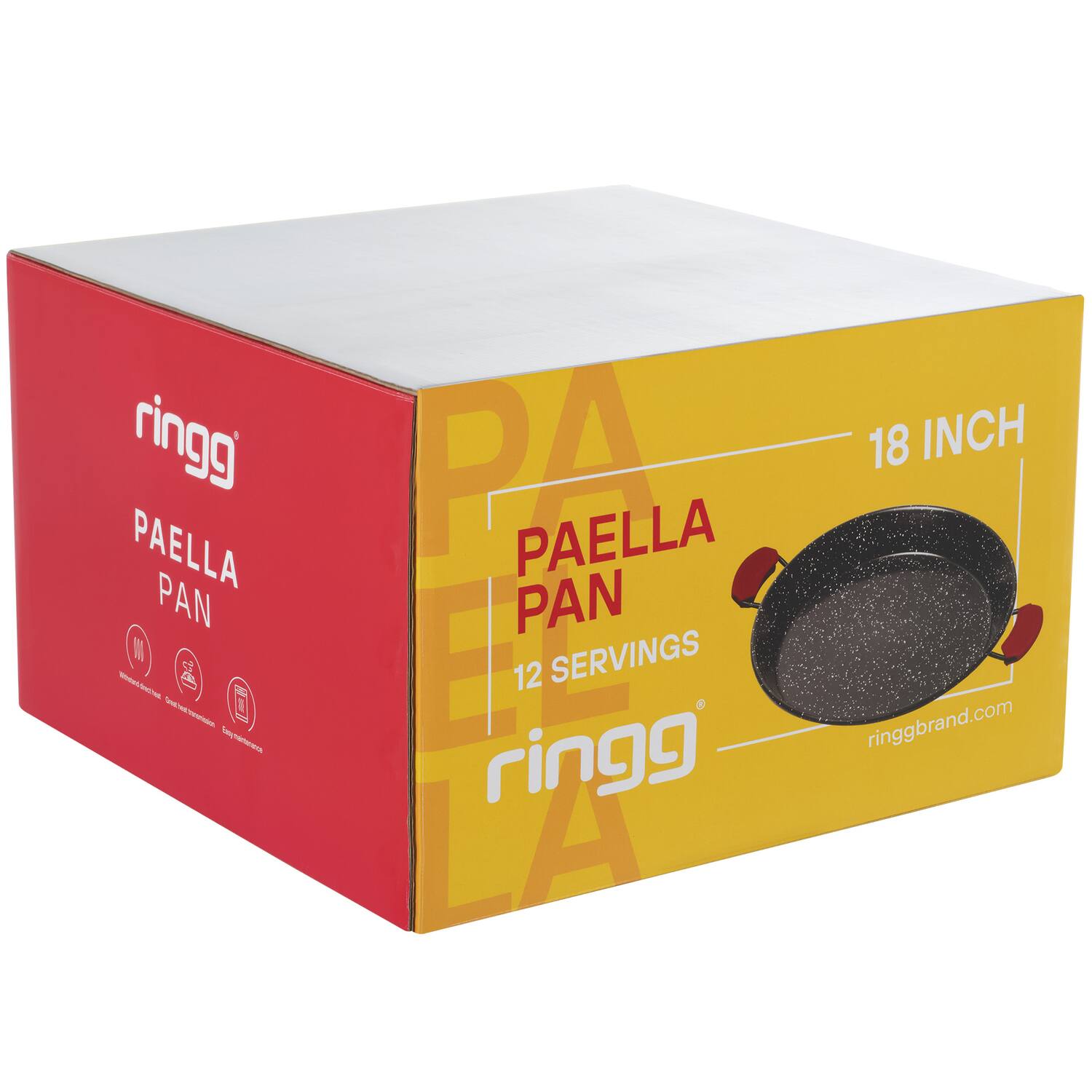 ringg PAELLA PAN O V - Na T Ceytnere PA PAELLA PAN E-A 12 SERVINGS ringg LA 18 INCH ringgbrand.com