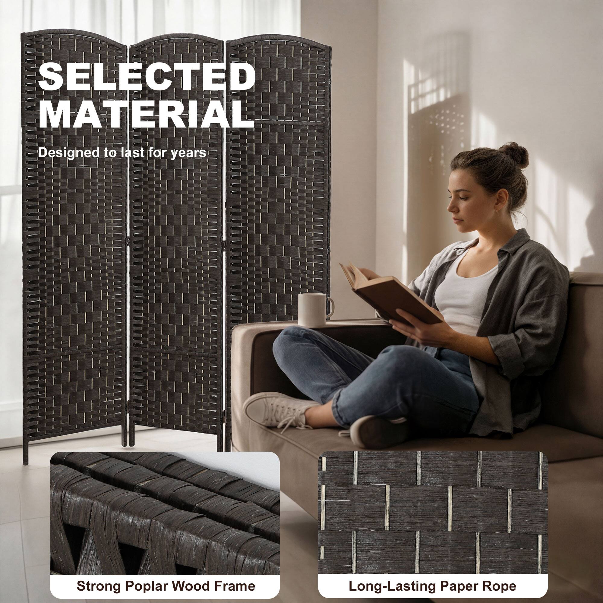 SELECTED MATERIAL  
Designed to last for years  

Strong Poplar Wood Frame  
Long-Lasting Paper Rope