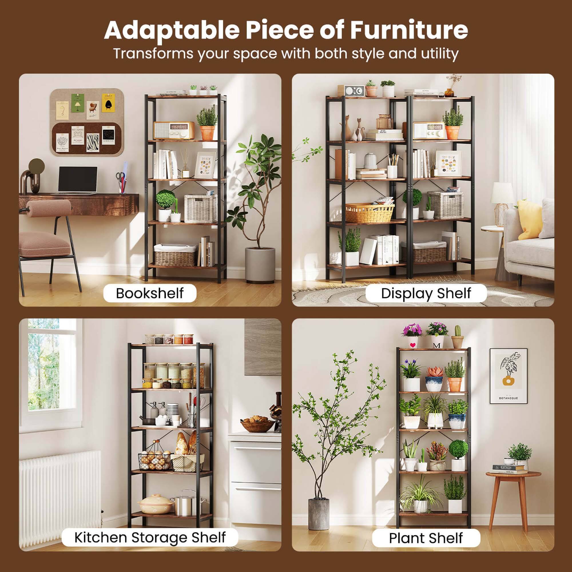 Adaptable Piece of Furniture Transforms your space with both style and utility

Bookshelf
Display Shelf
Kitchen Storage Shelf
Plant Shelf