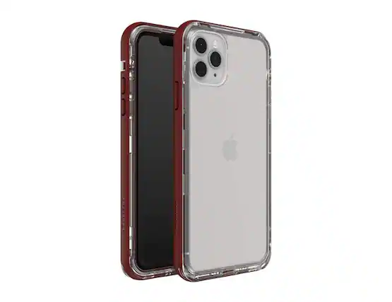 Front. LifeProof - Life Proof Next for iPhone 2019 - Clear Red Trim.