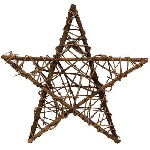 Front. BreeBe - Grapevine Star 12" - Brown.