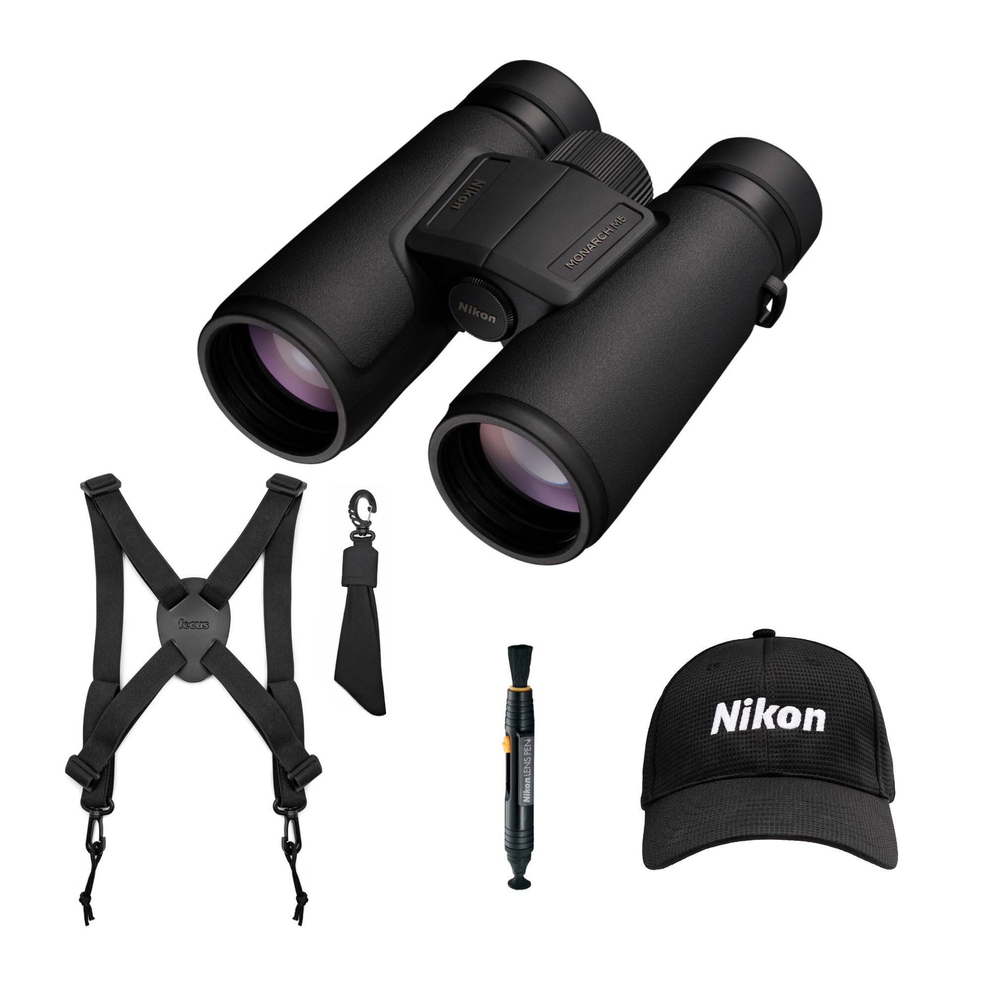 Nikon - Monarch M5 12x42 Binoculars with Hat and Accessory Bundle