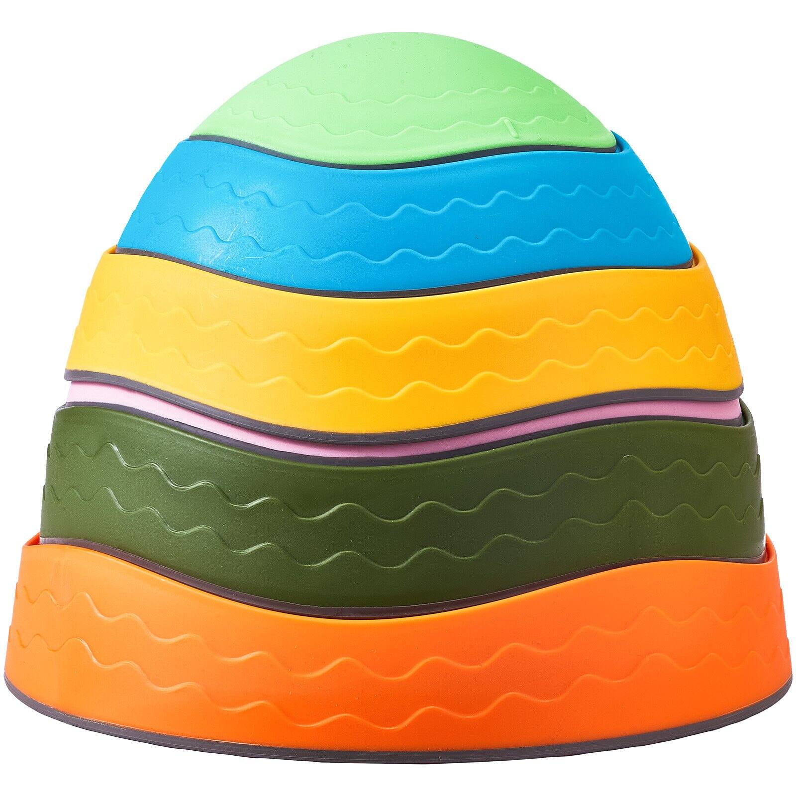 Alt View 10. Glintex - Kids Balance Stepping Stones 6PCS, Non-Slip Coordination Game Stones Up to 220lbs, Indoor Outdoor Play Set - Macaron Color.