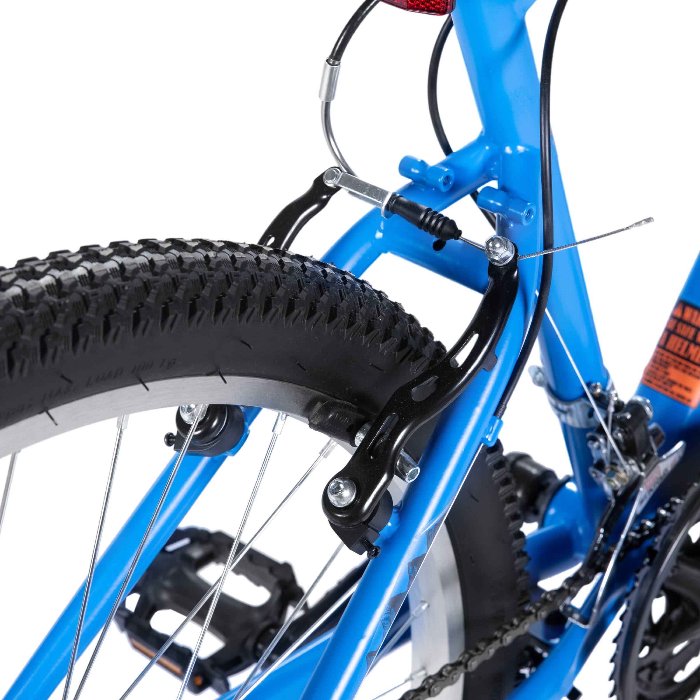 Alt View 6. HILAND - BAMCBASE Agave 26 inch Mountain Bike with Hi-Ten Steel Frame, Front Suspension Fork, 18 Speed MTB for Adult Men, Blue - Blue.