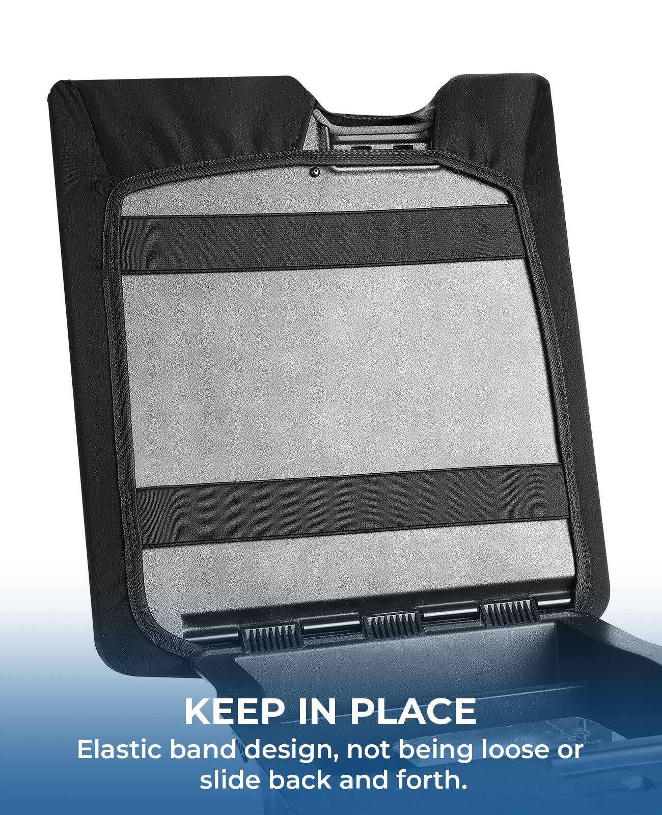 KEEP IN PLACE  
Elastic band design, not being loose or slide back and forth.