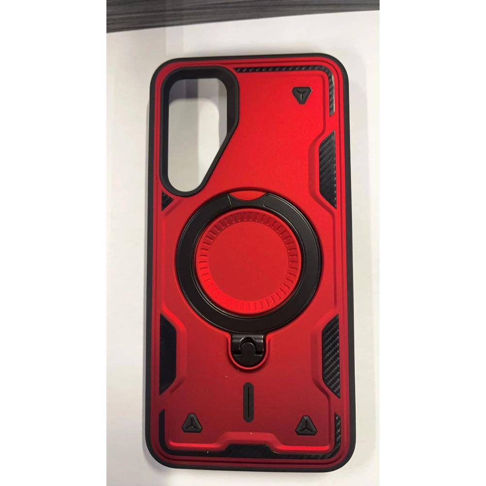 Angle. Reiko - 360 Degree Rotating Magnetic Versatile Stand Red Compatible With Samsung Galaxy A35 5G - Red.