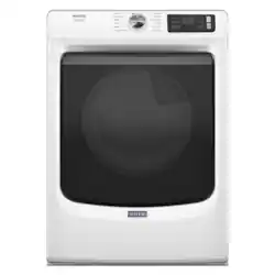 Maytag - 7.4 Cu. Ft. Smart Electric Dryer with Steam and Pet Pro System - White - Front_Zoom
