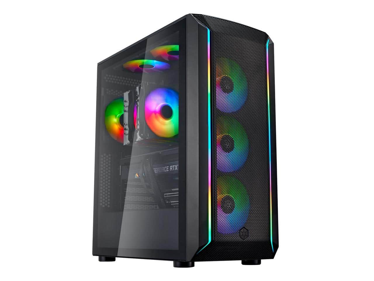 SilverStone - FARA 511Z High Airflow ATX Gaming Chassis with Excellent Cooling Potential Case SST-FA511Z-BG Black - Black