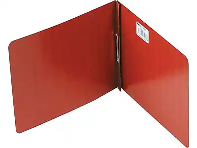 Front. ACCO - Presstex 2-Prong Report Cover, Letter - Red.