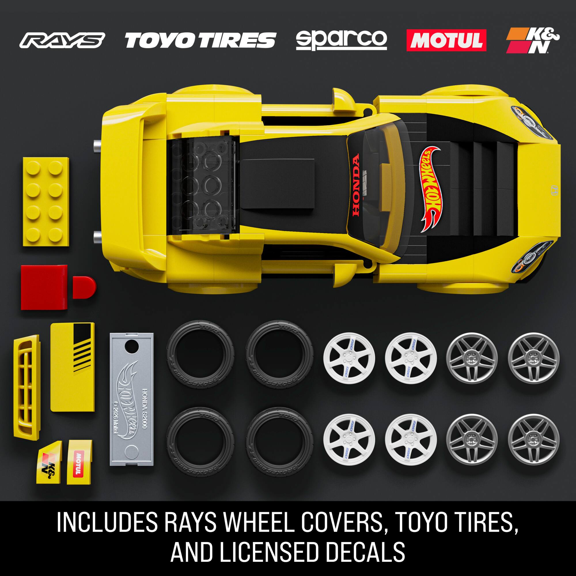 RAYS TOYO TIRES sparco MOTUL K&N HONDA KMOK - K&N MOTUL n2006Mes : HONDA62000 INCLUDES RAYS WHEEL COVERS, TOYO TIRES, AND LICENSED DECALS