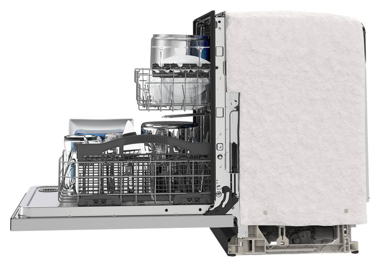 Alt View 4. Maytag - 24" Front Control Built-In Stainless Steel Tub Dishwasher with Dual Power Filtration, PowerBlast Cycle, 50 dBA - Fingerprint Resistant Stainless Steel.