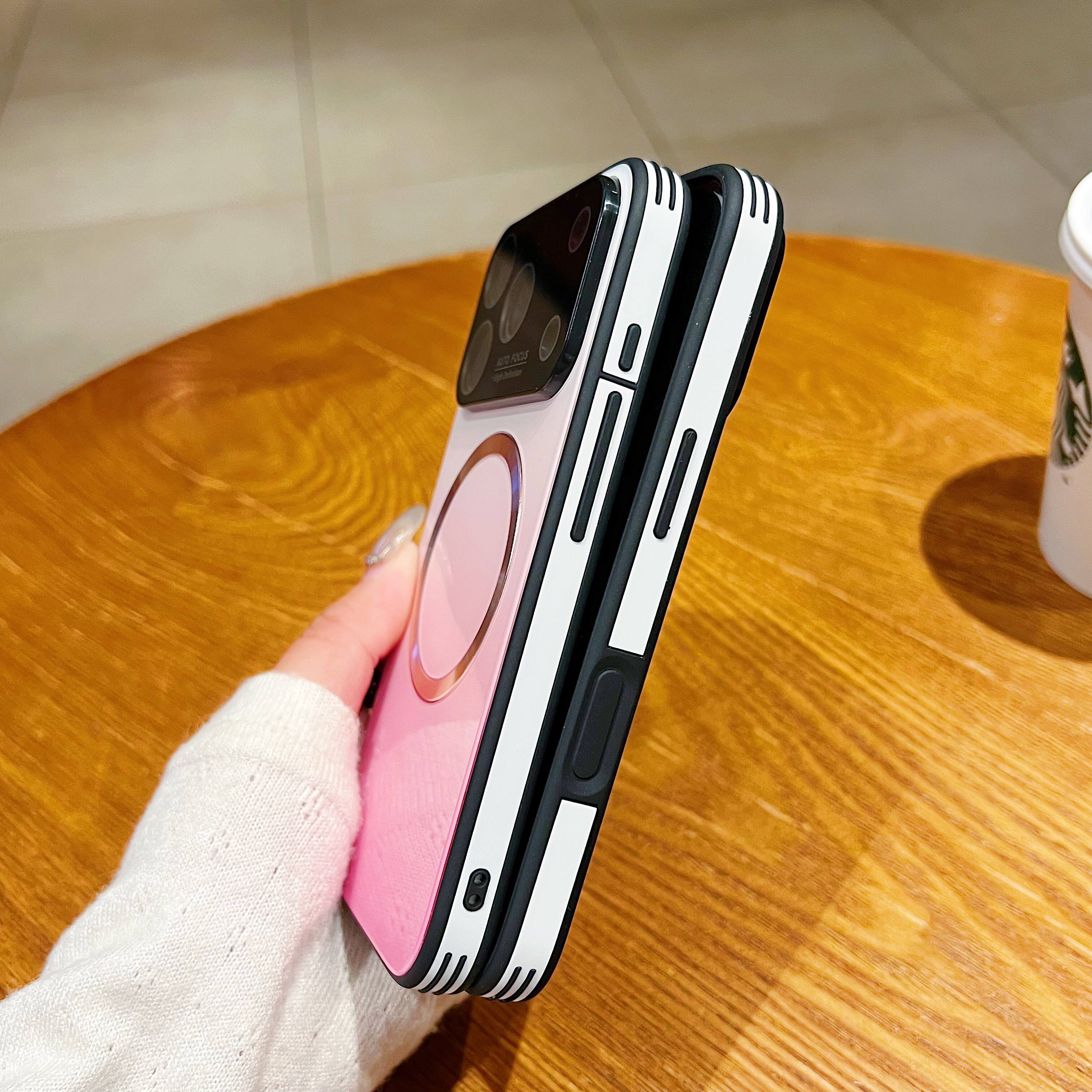 Alt View 4. UUCOVER - Magnetic Case for Apple iPhone 17 Pro Max with Full Camera Lens Protector Cover, Compatible with MagSafe, Gradient Shell - Black.