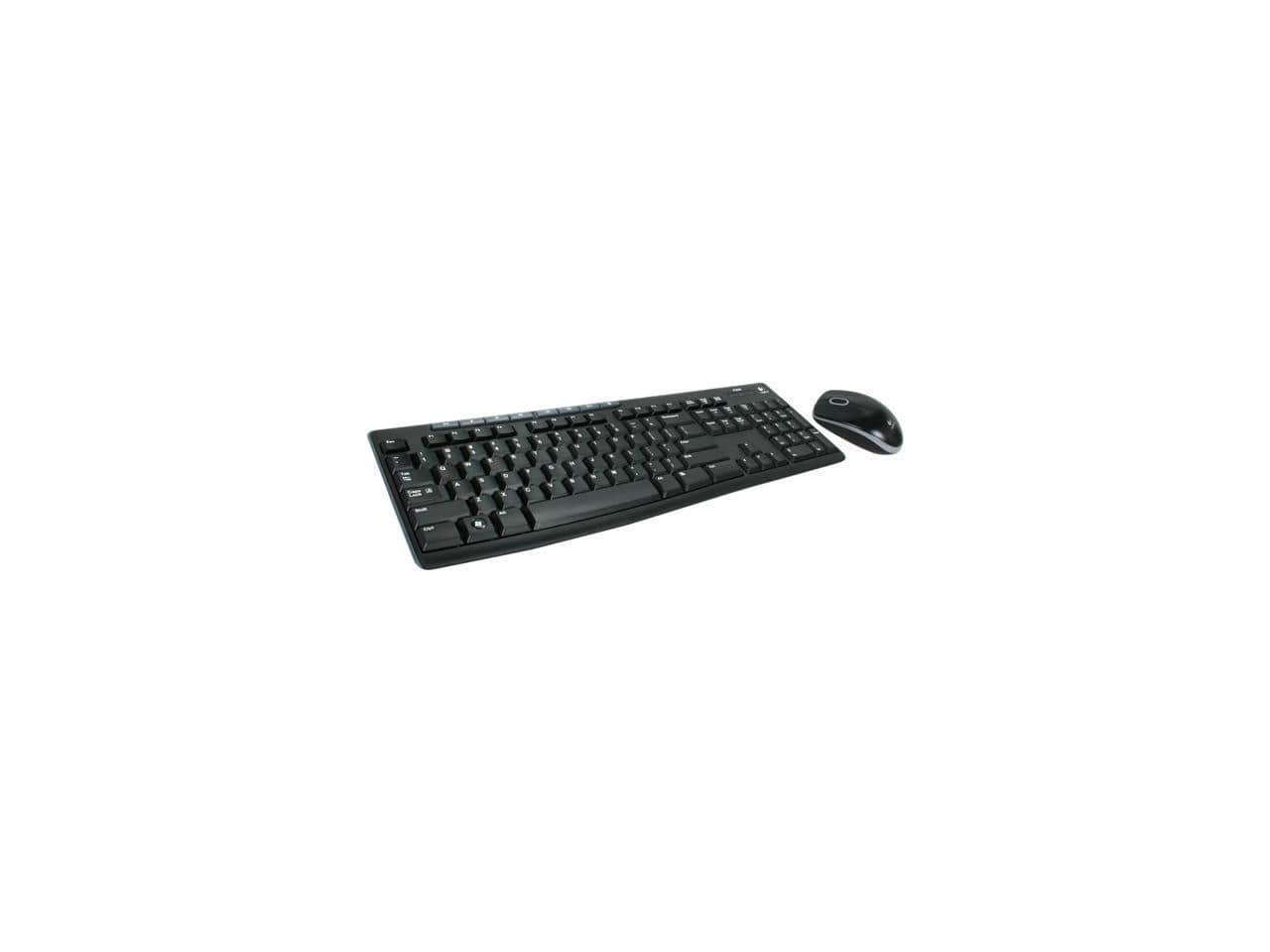 Front. Logitech - Logitech Media Combo MK200 Full-Size Keyboard and High-Definition Optical Mouse - Black.