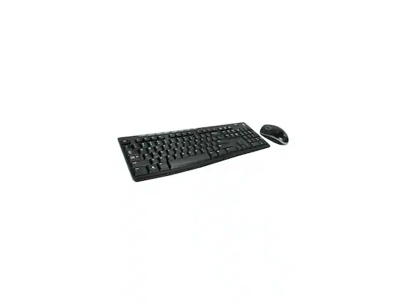 Front. Logitech - Logitech Media Combo MK200 Full-Size Keyboard and High-Definition Optical Mouse - Black.