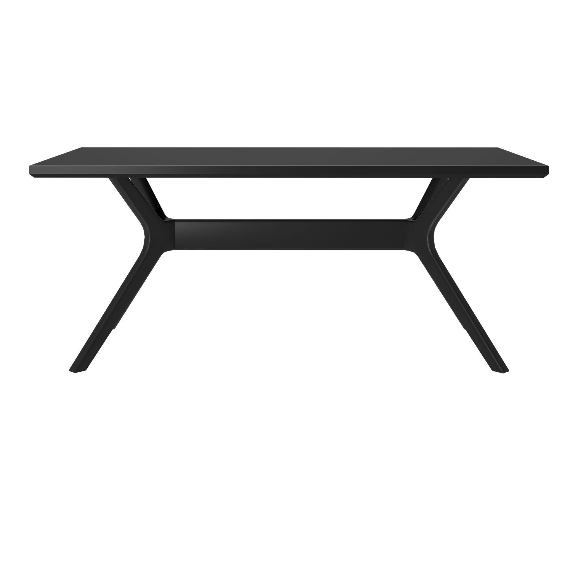 Alt View 3. Plank+Beam - Verso Rectangular Dining Table (72in / 1830mm), Black - Black.