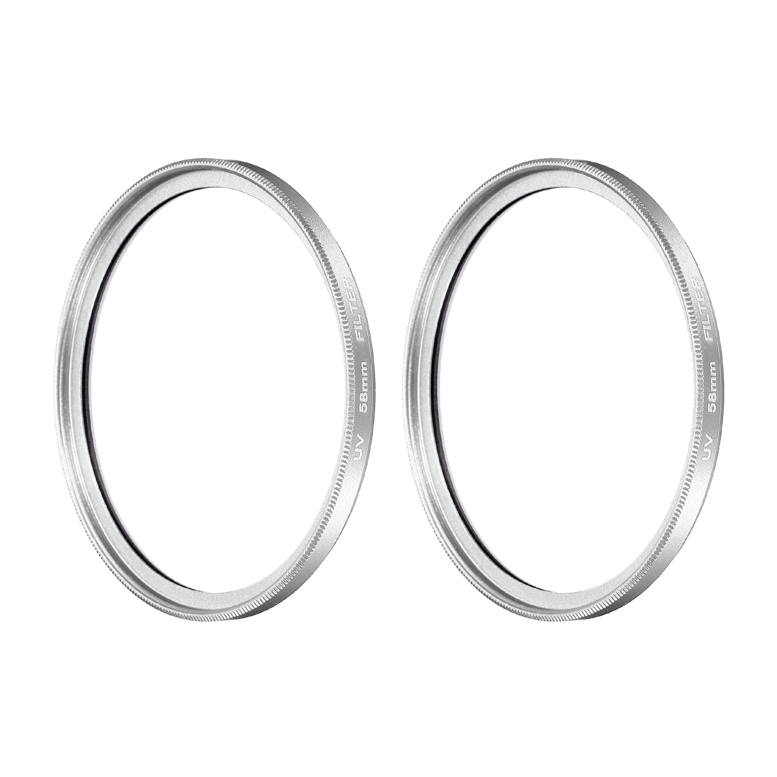 Unique Bargains - 58mm Ultra Slim Lens Filter 2pcs, Multi Coating Aluminum Circular Screw-in Protection for Photography