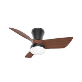 Evolution Blazed - QUIET SMALL CEILING FAN WITH LIGHT - Walnut