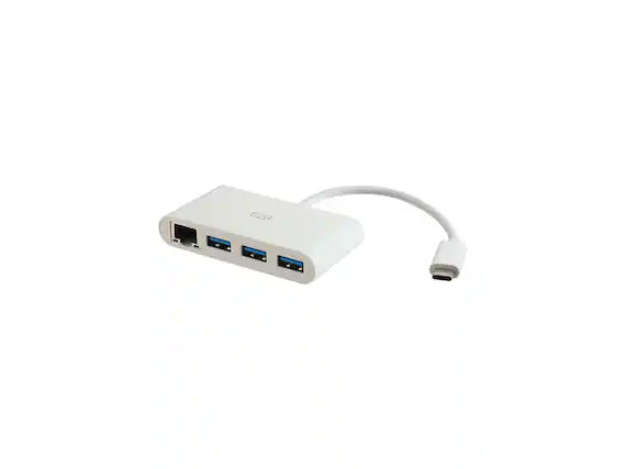 Front. Cables to Go - C2g Usb C Hub With Ethernet - 3-Port Usb Hub.