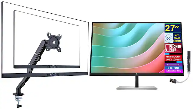 27" ANTI GLARE SCREEN FLICKER FREE VESA MOUNT 100 X 100mm -5 to +20 Adjustable Tilt