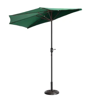 Alt View 11. Nature Spring - 9-Foot Half Patio Umbrella - Forest Green.