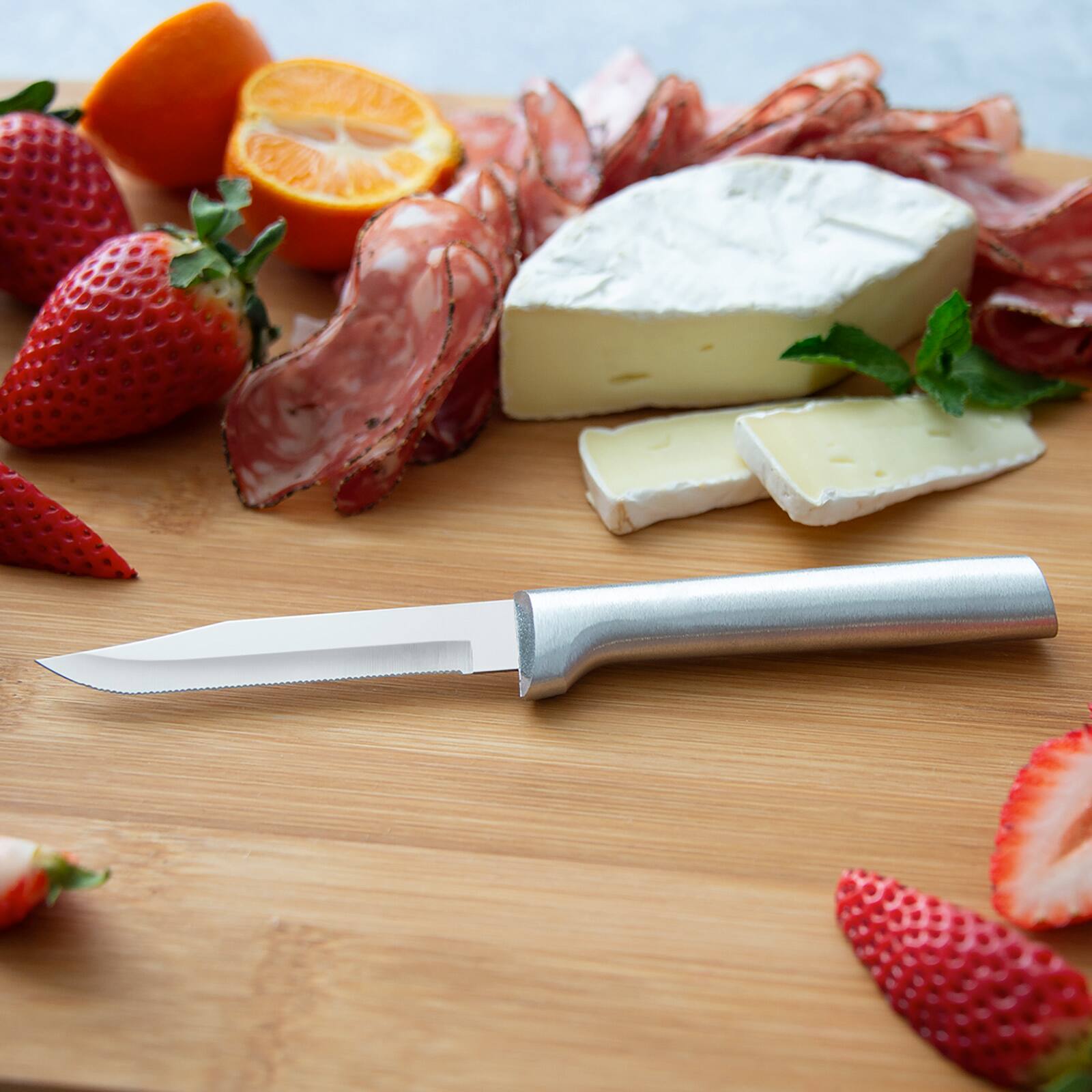 Alt View 1. Rada - 3 Piece Sensational Serrations Knife Set, Silver Handles - Silver.