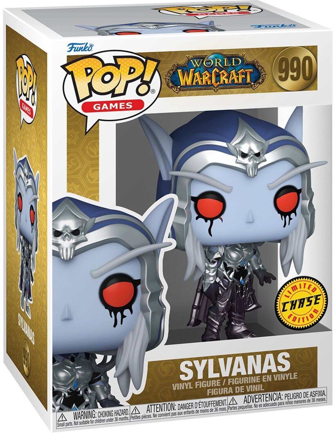 Funko POP! WORLD OF WARCRAFT 990 - GAMES STUIMIAS LIMITED CHASE EDITION SYLVANAS FIGURINE EN VINYLE FIGURE / VINYL DE VINIL FIGURA PELIGRO DE ASFIXIA. D'TOUFFEMENT. ADVERTENCIA: para nios menores de 36 meses. DANGER D ATTENTION: moins de 36 mois. Partes pequeas. HAZARD. aux enfants de WARNING: CHOKING Pettes pices. Ne convient pas children under 36 months Not suitable for Small parts.