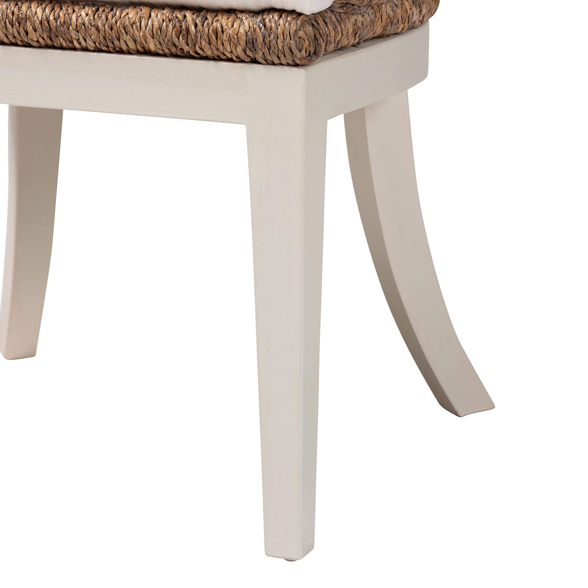 Alt View 2. bali & pari - Ubud Bohemian Natural Seagrass and Mahogany Wood Dining Chair - Natural Seagrass.