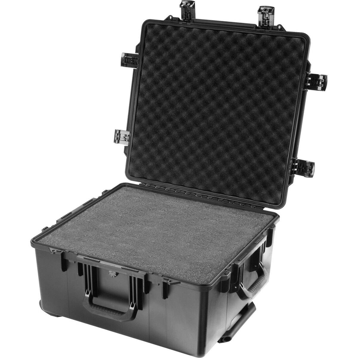 Front. Pelican - Pelican iM2875 Case with Wheels, Watertight, Padlockable Case, with Multilayer Cubed Foam Interior, Black.