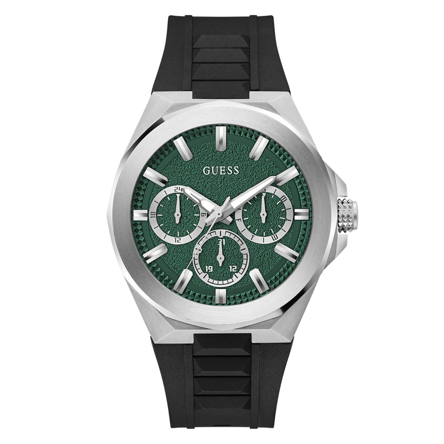 Front. Guess - Guess Men's Dashboard Green Dial Watch - GW0799G3 - Green.