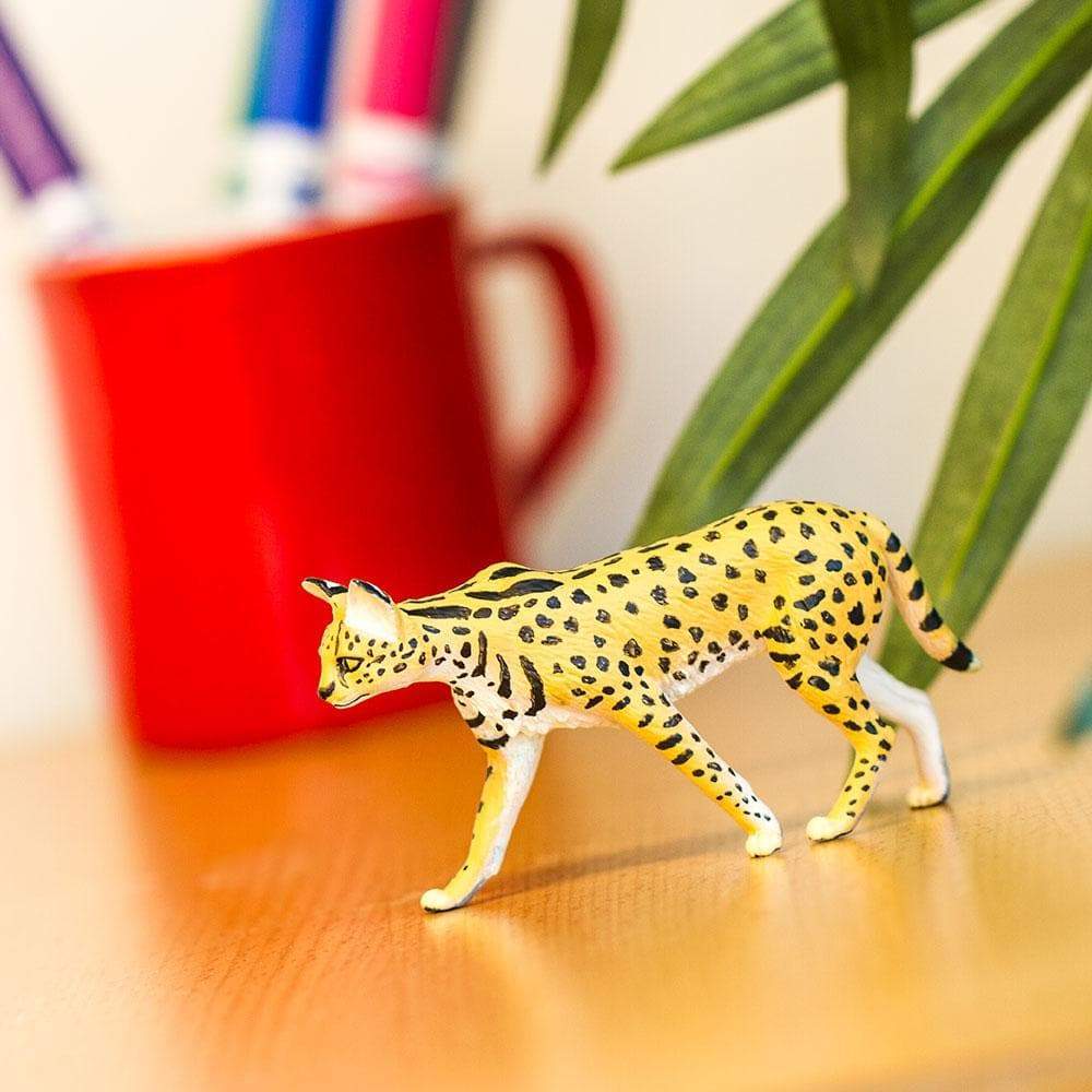 Back. Safari Ltd. - Serval Toy Figurine.