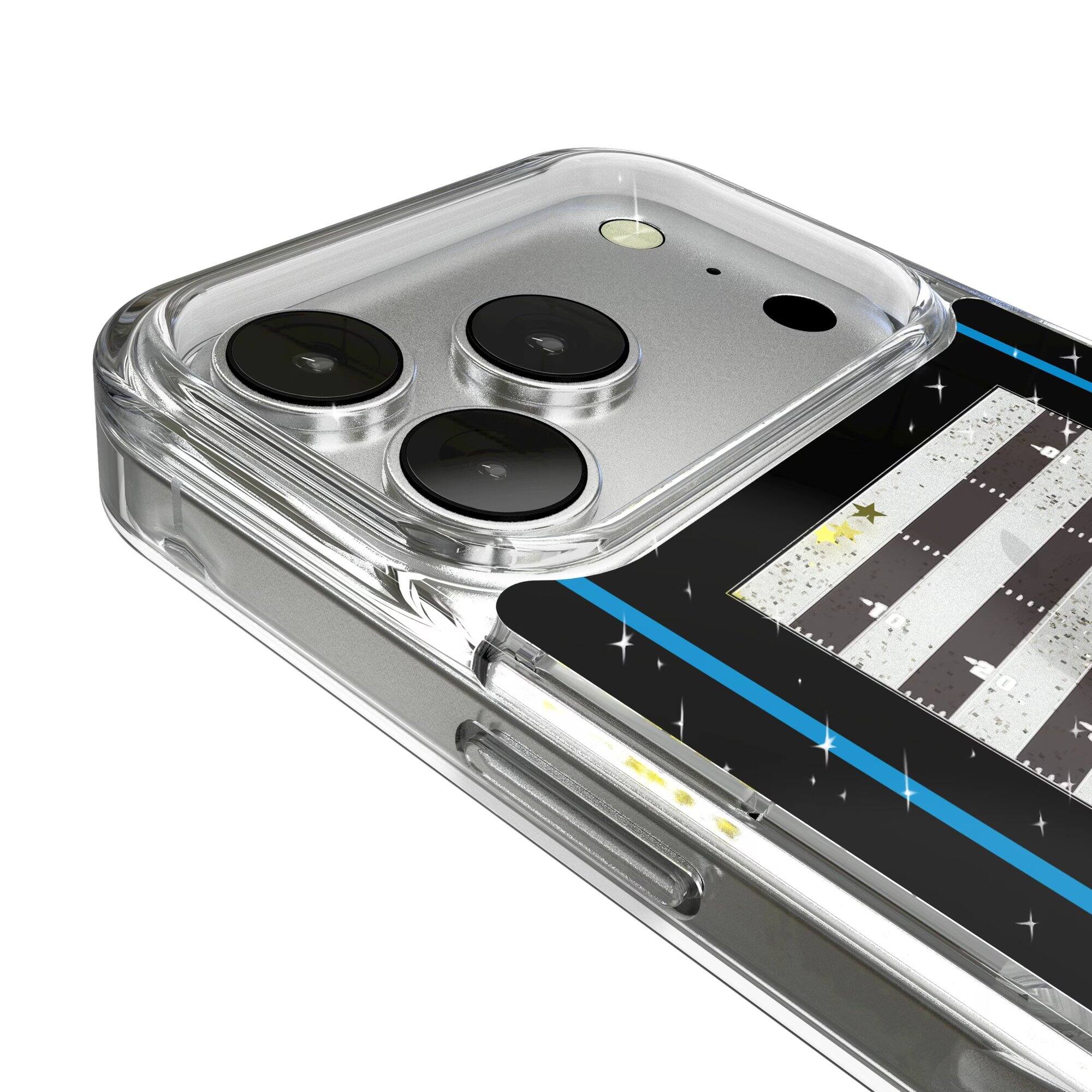 Alt View 2. Keyscaper - Carolina Panthers iPhone Field Design Glitter Case - 17 Pro Max - Multicolor.