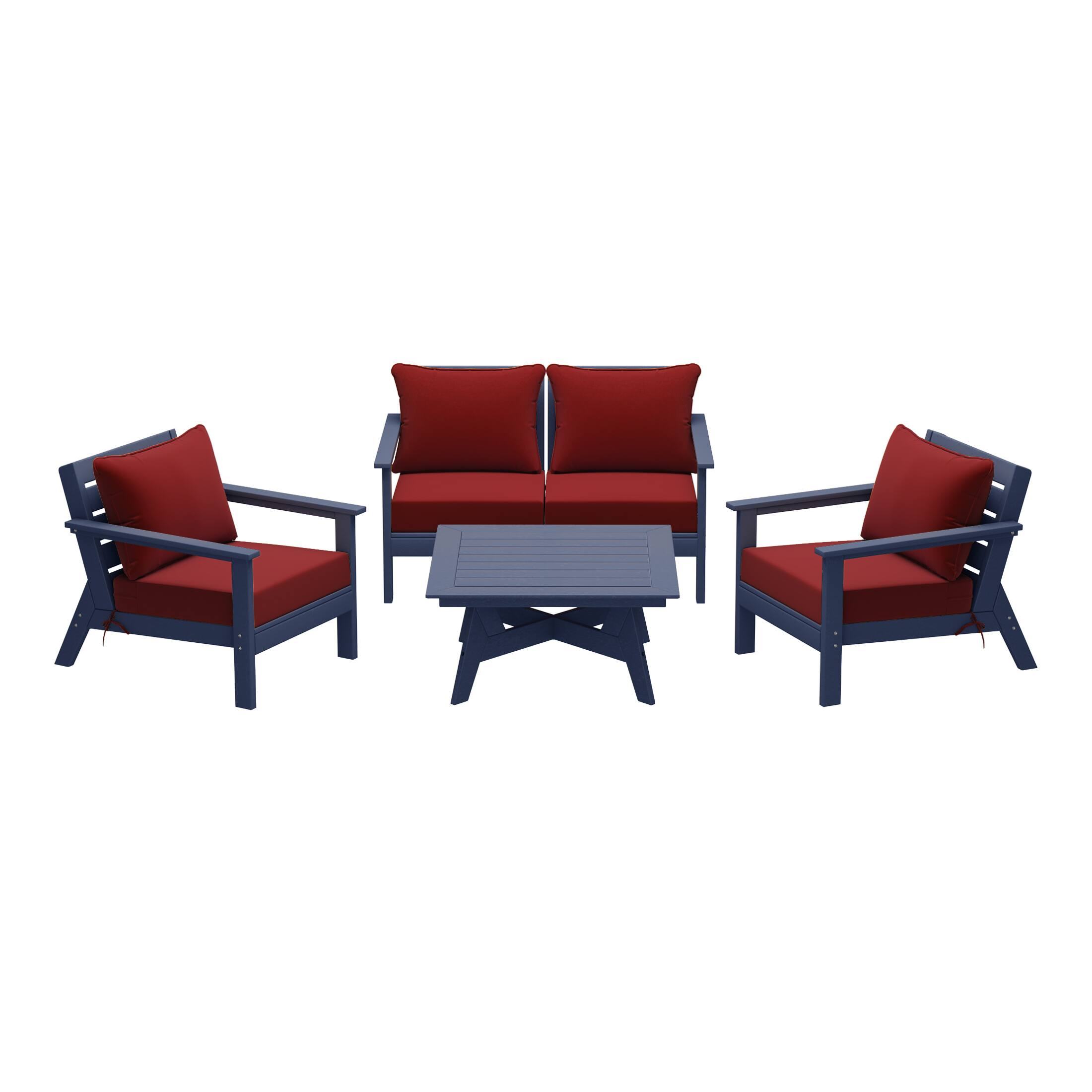 Navy Blue/Red