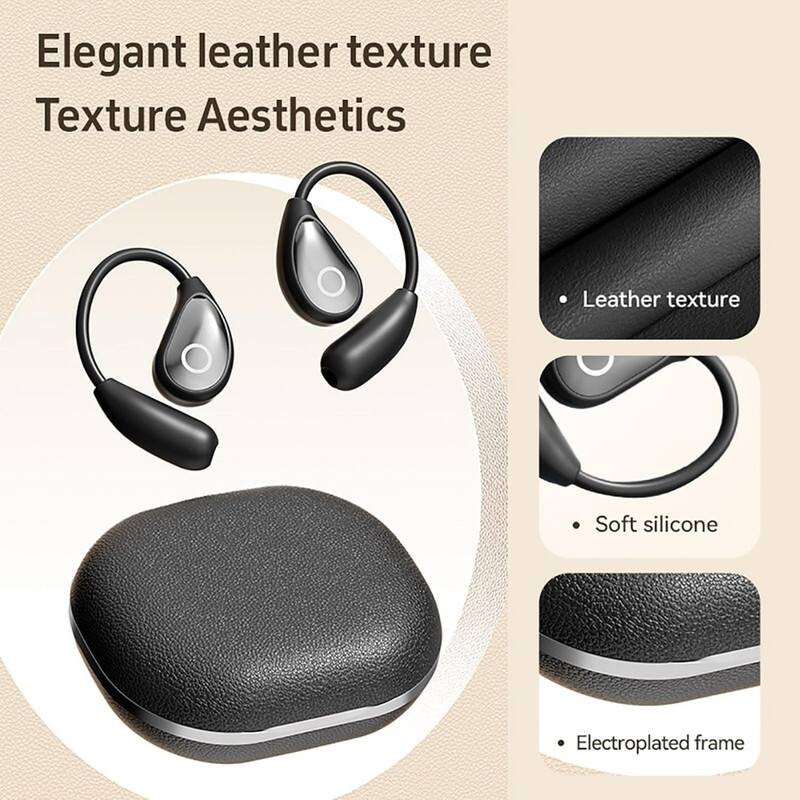 Elegant leather texture  
Texture Aesthetics  

- Leather texture  
- Soft silicone  
- Electroplated frame