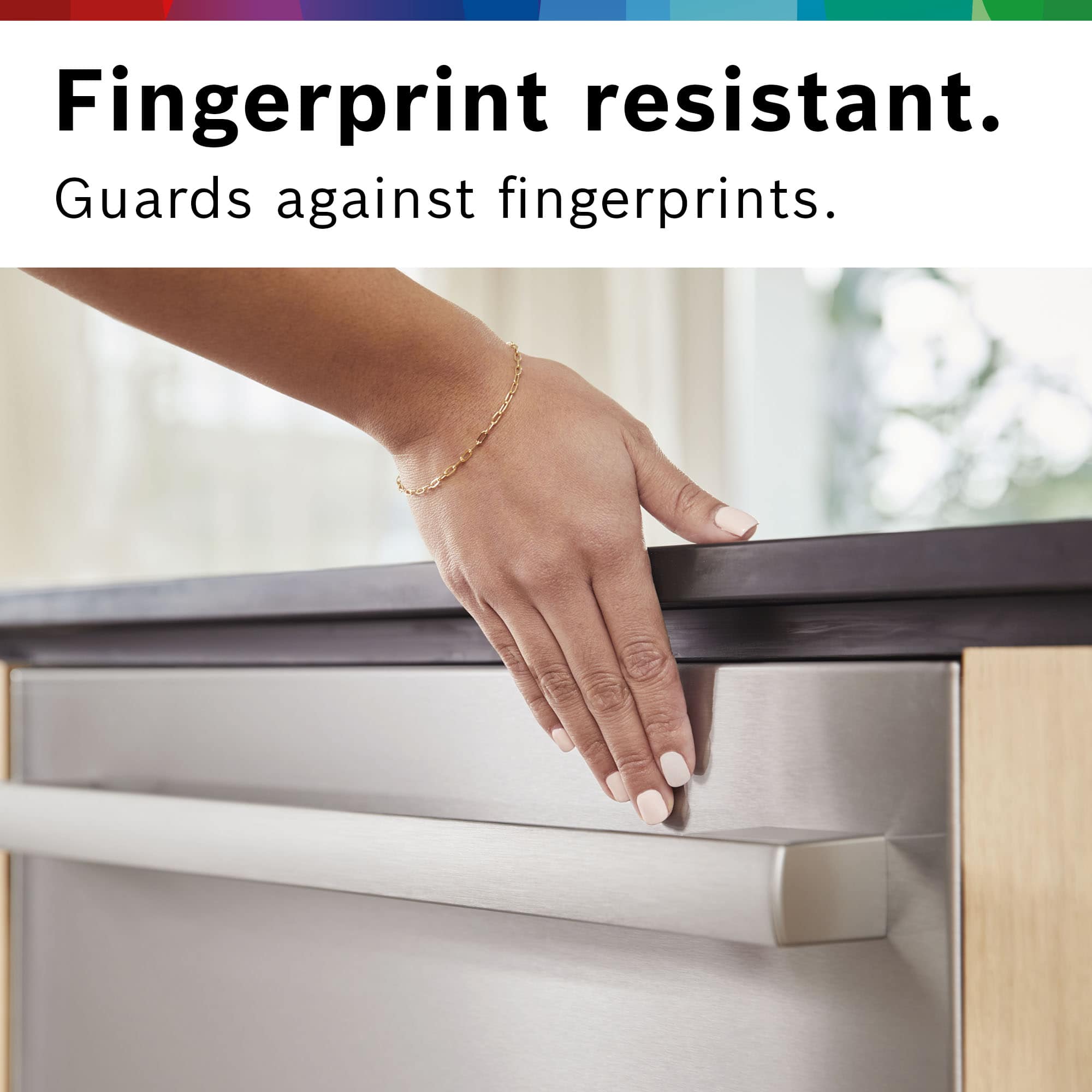 Fingerprint resistant.
Guards against fingerprints.