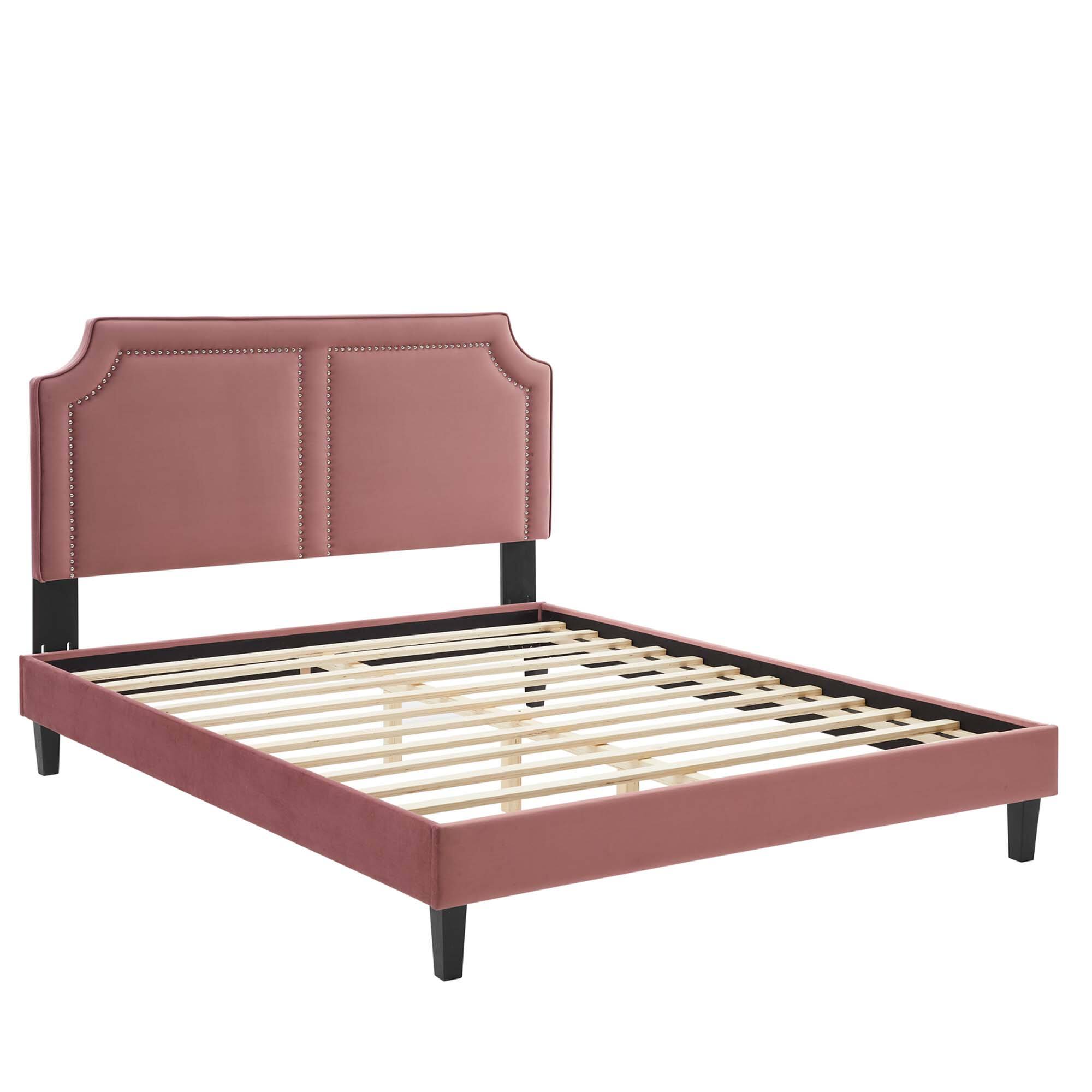 Back. Modway - Alana Wood Queen Platform Bed With Angular Frame - Black.