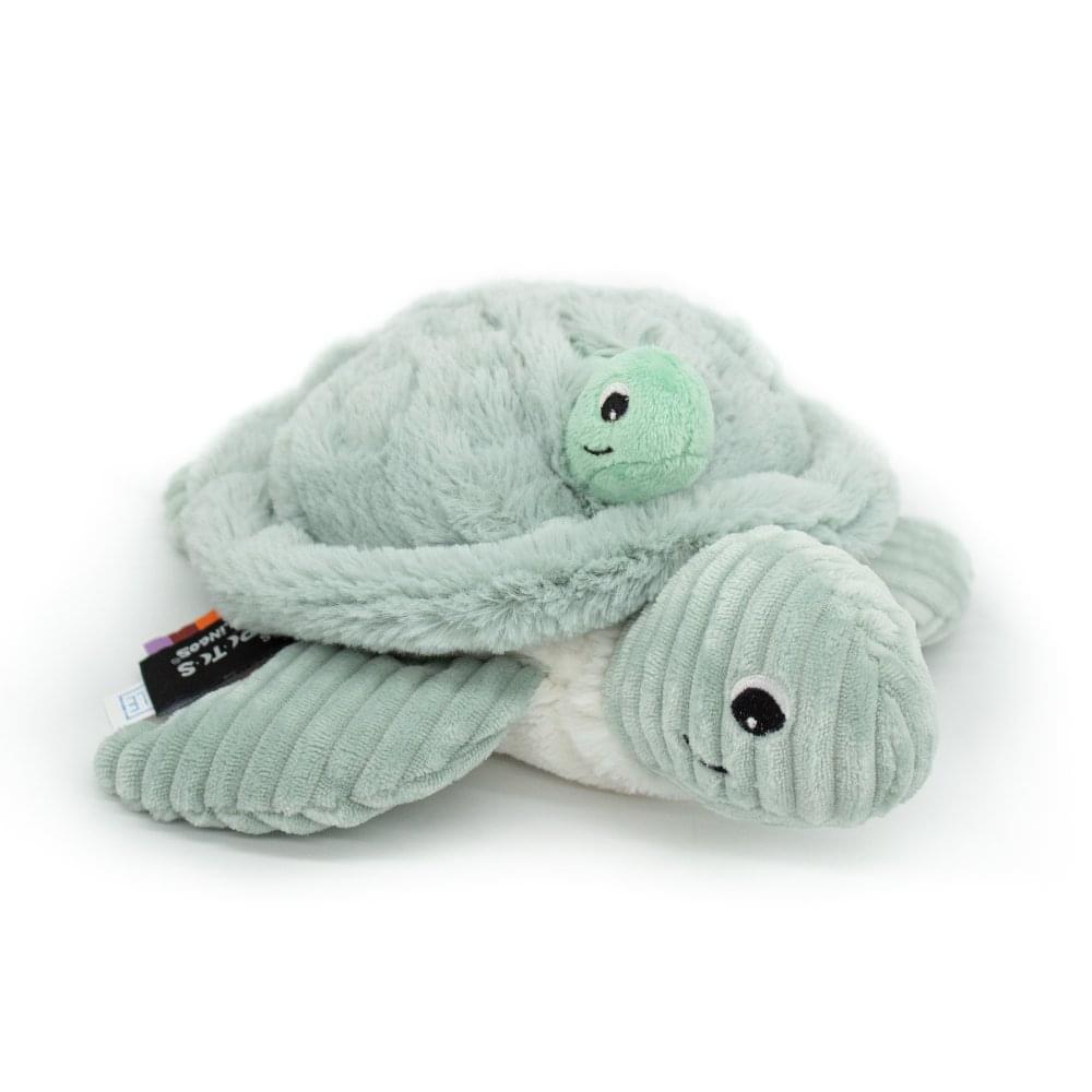 Alt View 10. TriAction Toys - Les Delingos Ptipotos Mom and Baby Sea Turtle Plush | Mint - Green.